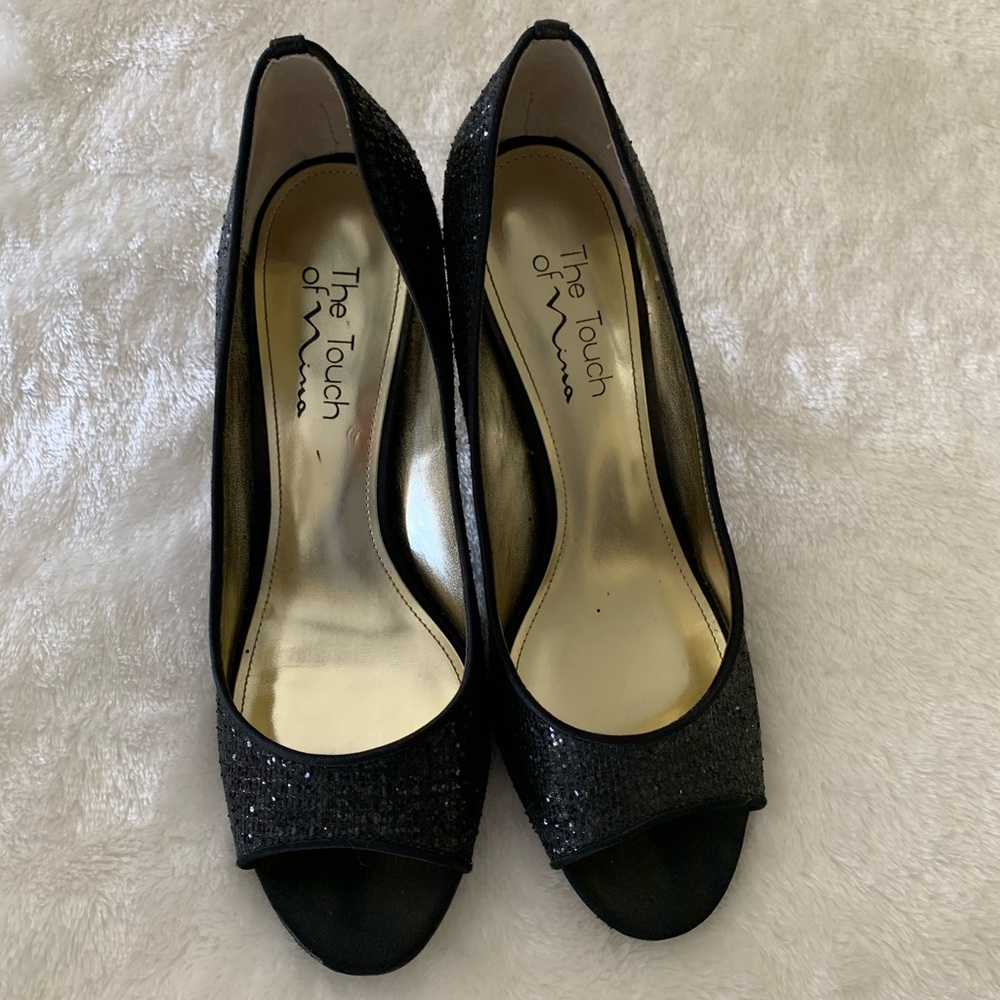 Sparkly Black Heels